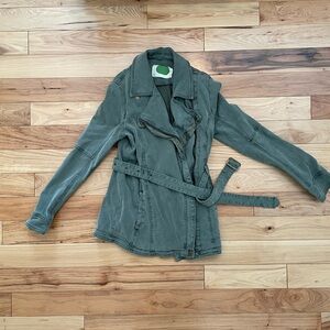 Anthropologie Olive Utility Jacket with Belt